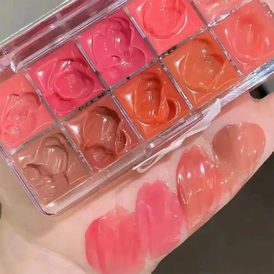 10-Color Moisturizing Lip Gloss Palette