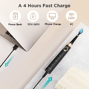 Sonic Rechargeable Electric Toothbrush with 8 Brush Heads - 11