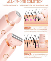 2-in-1 Painless Electric Body and Facial Hair Remover