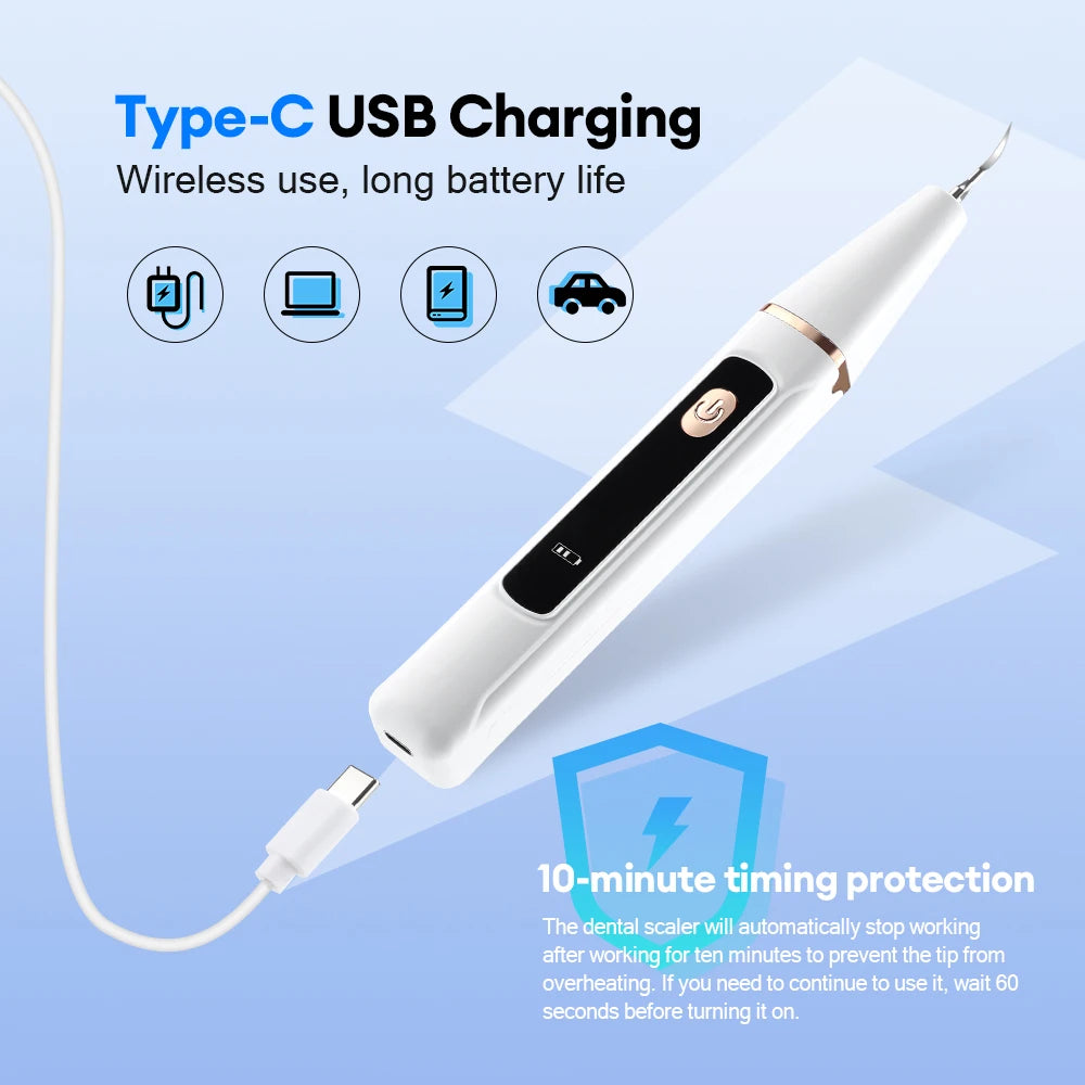 Electric Ultrasonic Teeth Tartar and Plaque Remover - 15