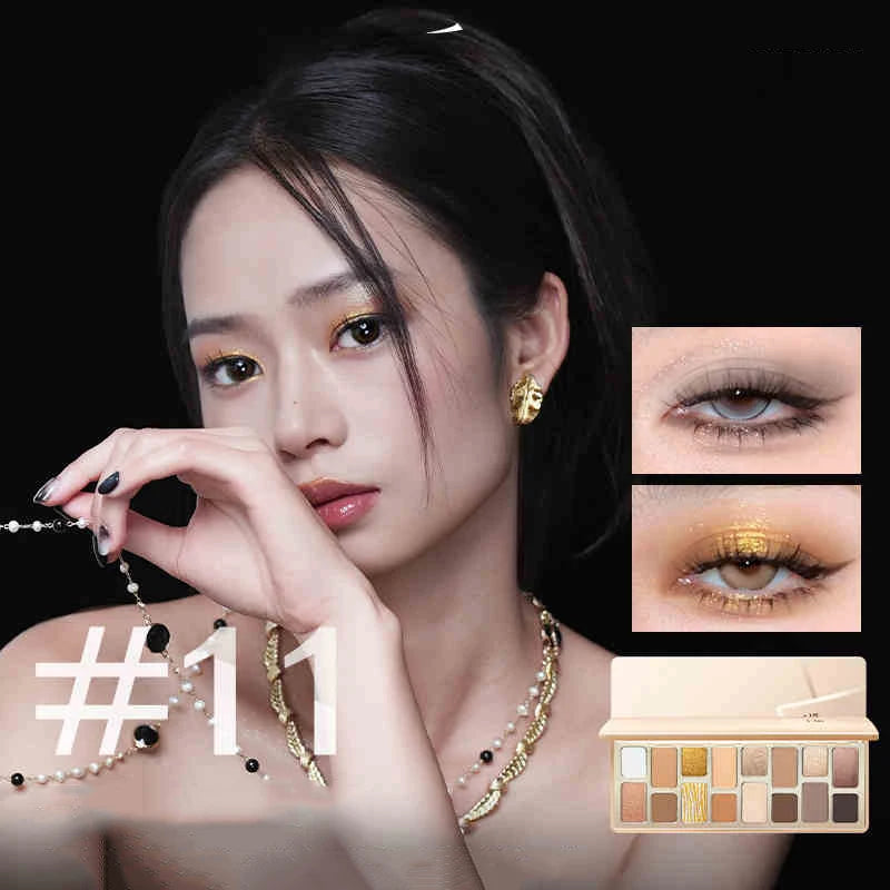 16-Color Shimmer and Matte Eyeshadow Palette - 15