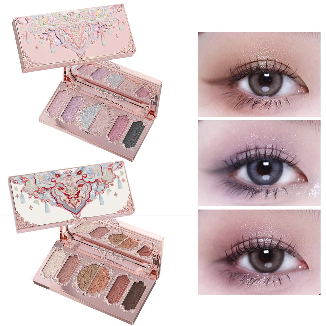 6-Color Butterfly Embossed Eyeshadow Palette