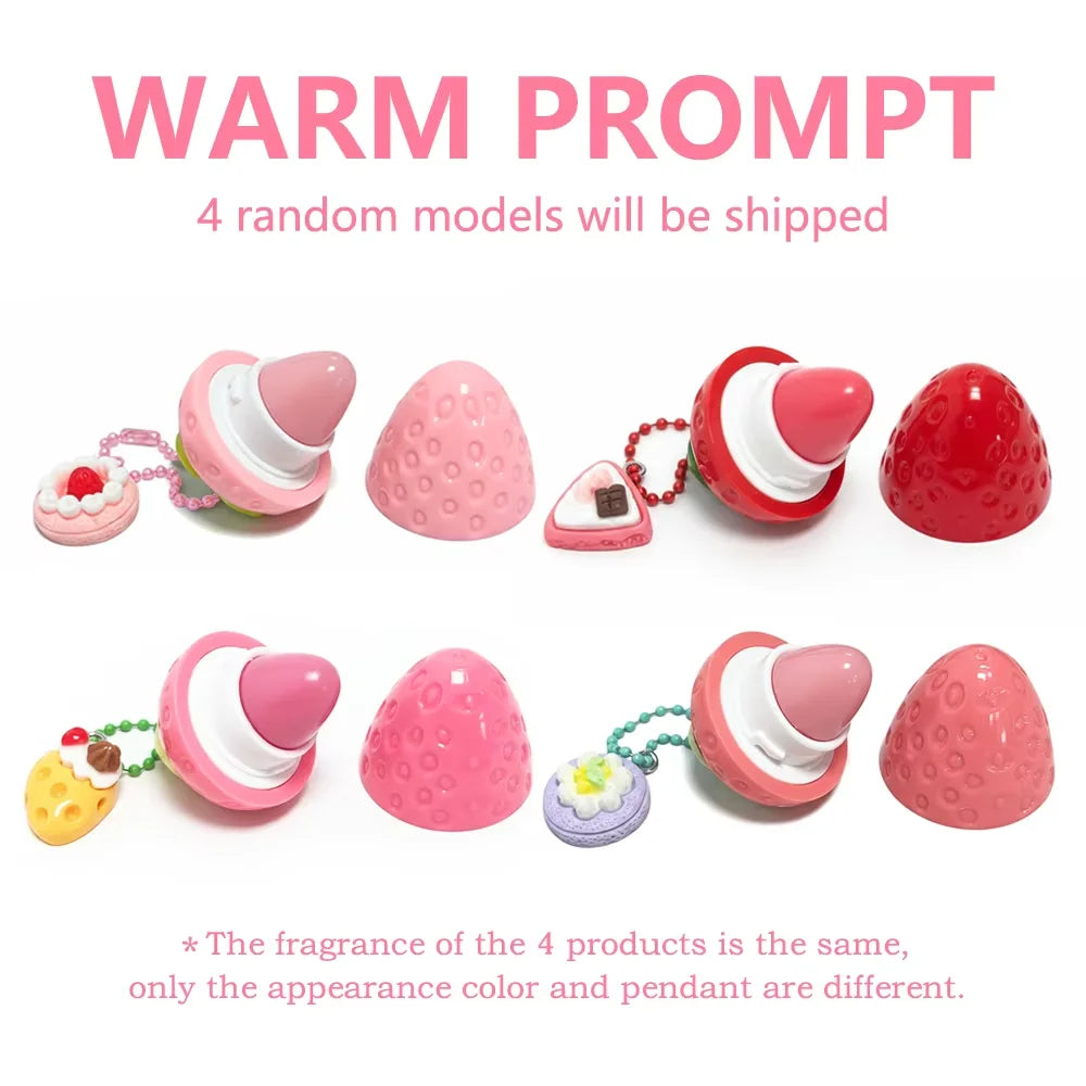 Strawberry Moisturizing Lip Balm Keychain - 5