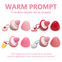 Strawberry Moisturizing Lip Balm Keychain