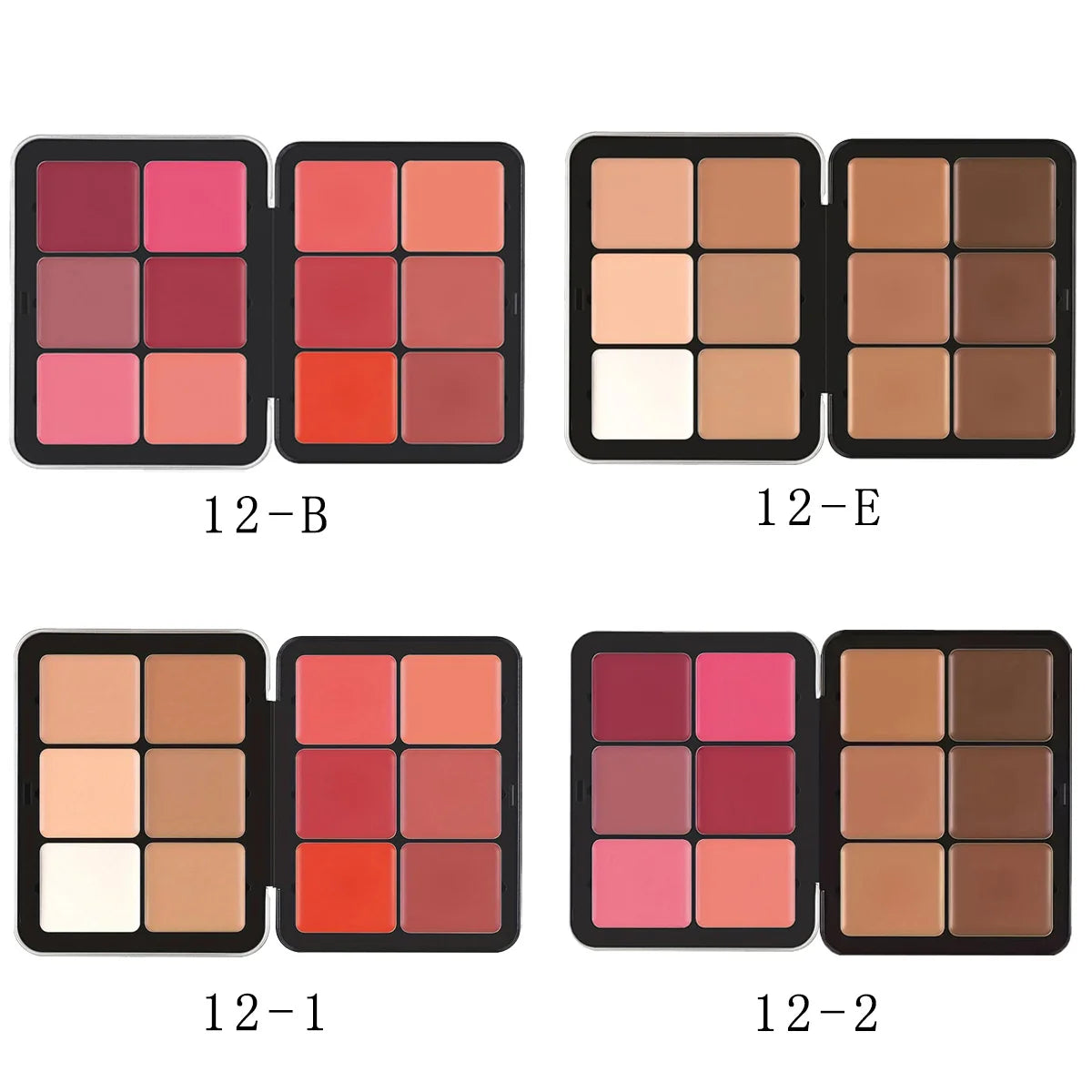 12-Color Creamy Blush and Contour Palette - 10