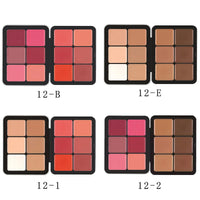12-Color Creamy Blush and Contour Palette