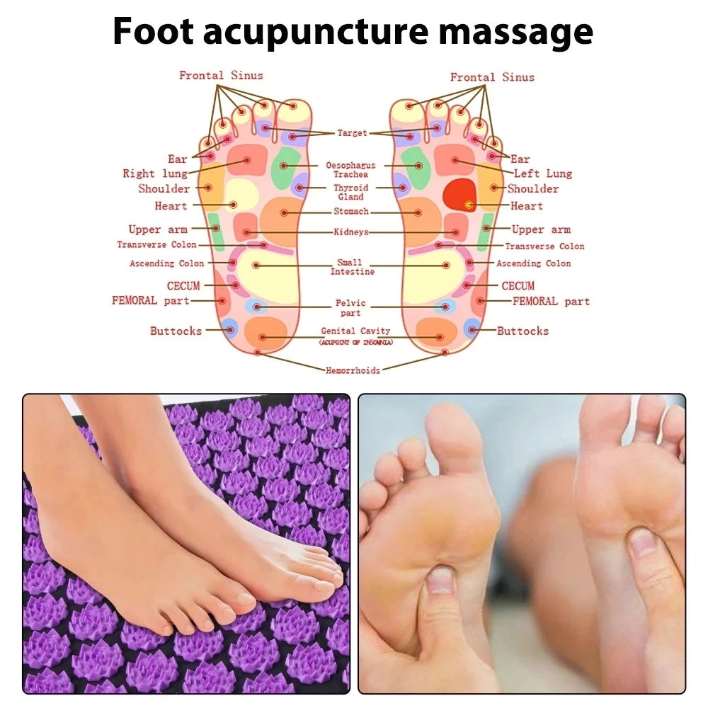 Acupressure Massage Mat and Pillow Set for Muscle Relief - 3