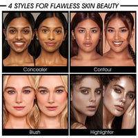 12-Color Creamy Blush and Contour Palette