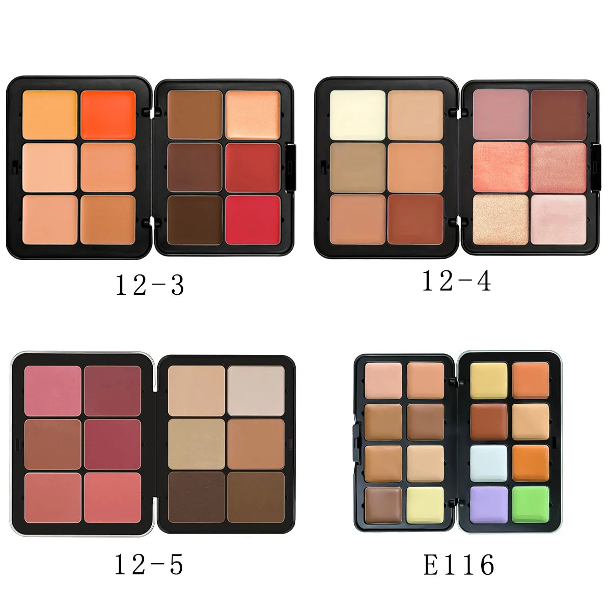 12-Color Creamy Blush and Contour Palette - 7