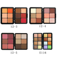 12-Color Creamy Blush and Contour Palette