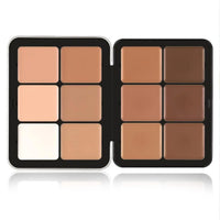 12-Color Creamy Blush and Contour Palette