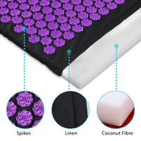 Acupressure Massage Mat and Pillow Set for Muscle Relief