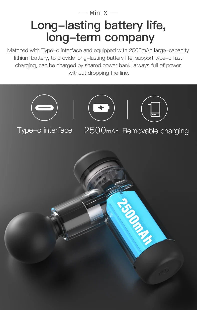 Portable Mini Percussion Massage Gun for Muscle Recovery - 11