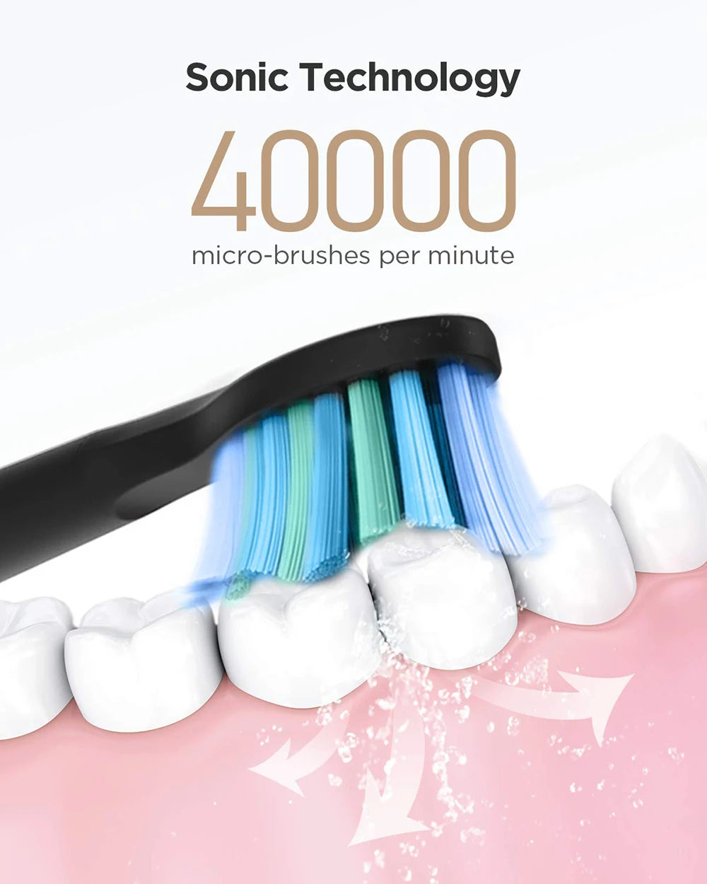 Sonic Rechargeable Electric Toothbrush with 8 Brush Heads - 17