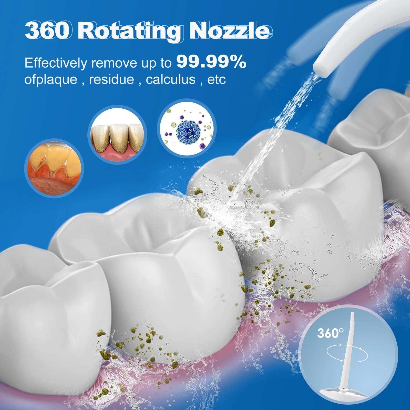 Portable Cordless Water Flosser for Deep Teeth Cleaning - 4