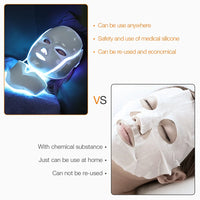 7-Color LED Facial and Neck Light Therapy Mask