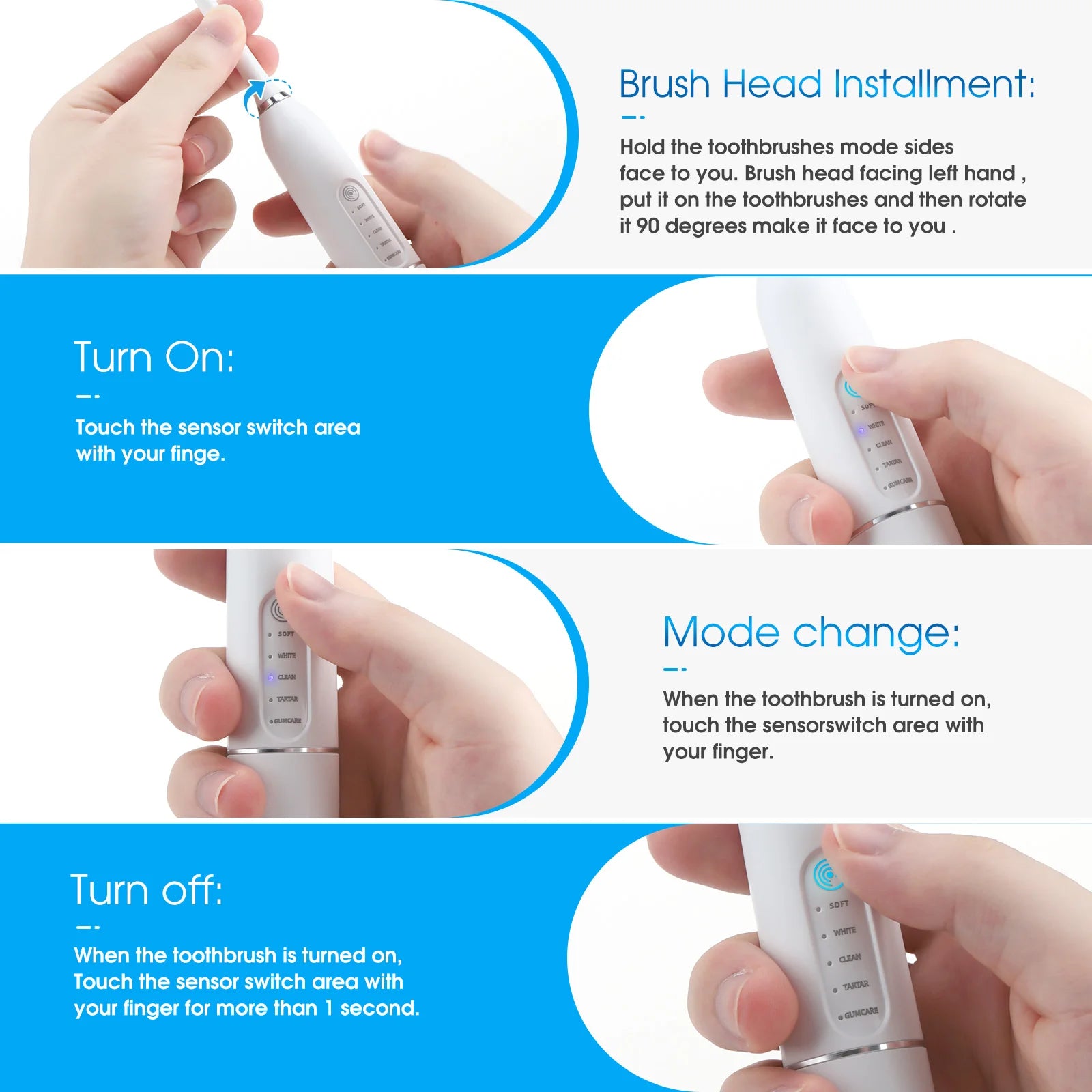 Portable Sonic Teeth Tartar Remover and Whitening Tool - 18
