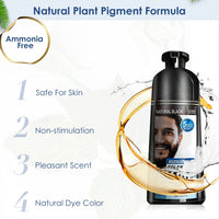 Instant Beard and Hair Dye Shampoo for Men