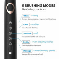 Sonic Rechargeable Electric Toothbrush with 8 Brush Heads