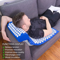 Acupressure Mat and Pillow Set for Back Pain Relief