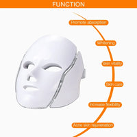 7-Color LED Facial and Neck Light Therapy Mask
