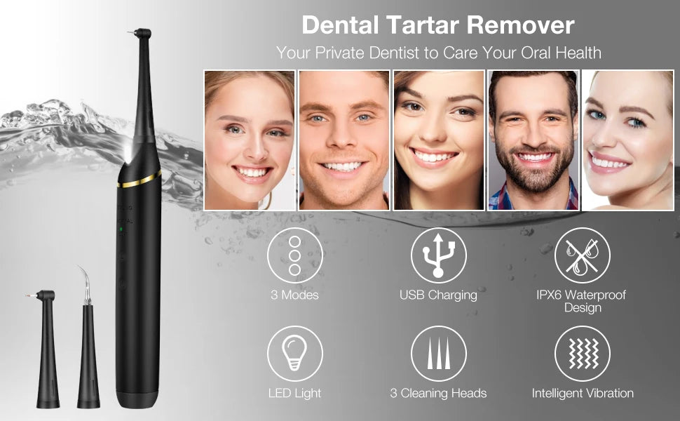 Electric Sonic Tooth Calculus & Tartar Remover Tool - 7