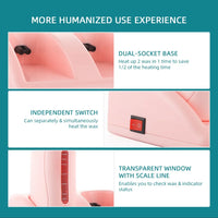 Dual Electric Roll-On Wax Heater for Hair Removal