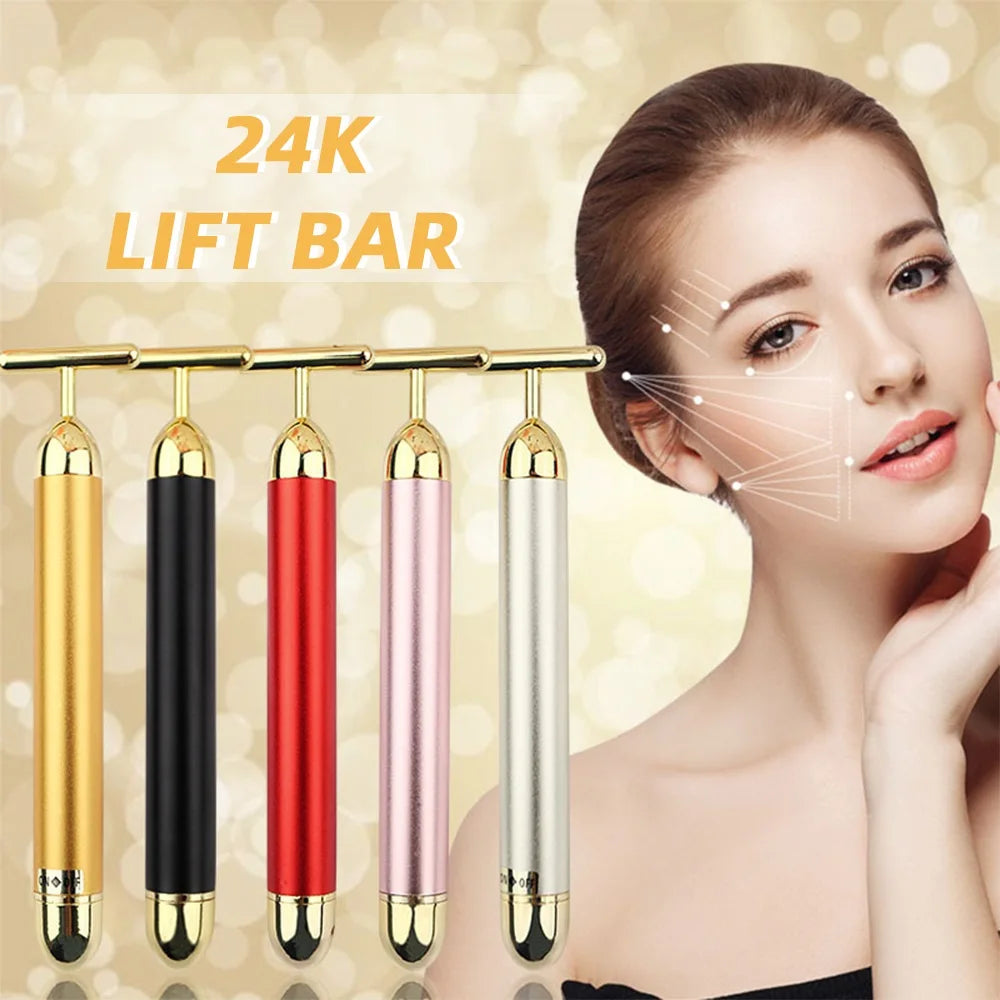 24k Gold Vibrating Facial Slimming and Firming Beauty Bar - 7