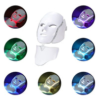 7-Color LED Facial and Neck Light Therapy Mask