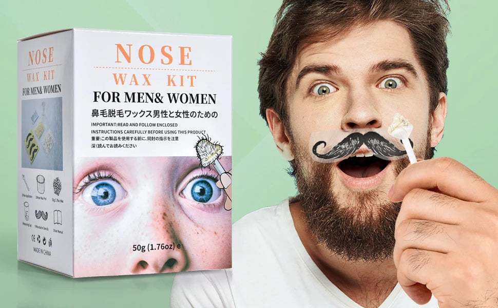 Painless Nose Hair Removal Wax Kit for Men and Women - 7