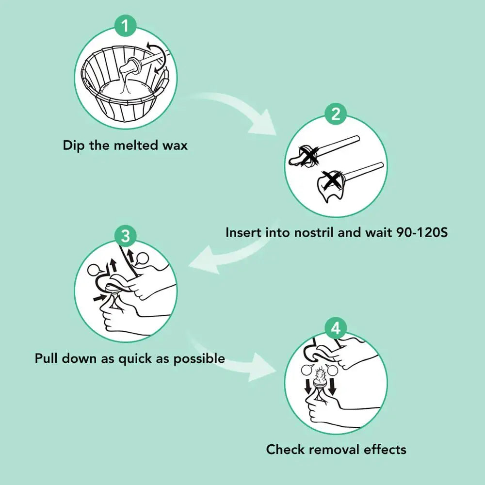 Painless Nose and Ear Hair Removal Wax Kit - 4