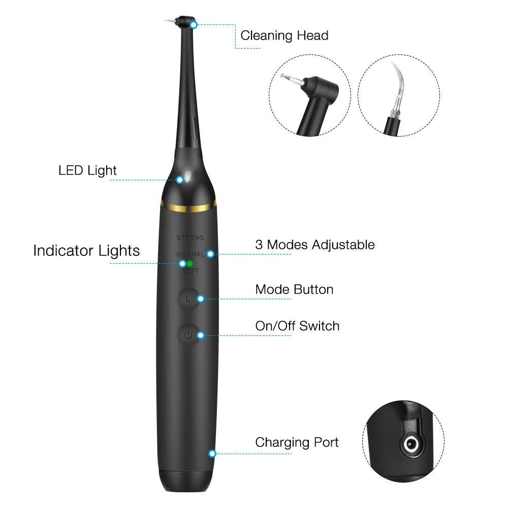 Electric Sonic Tooth Calculus & Tartar Remover Tool - 16