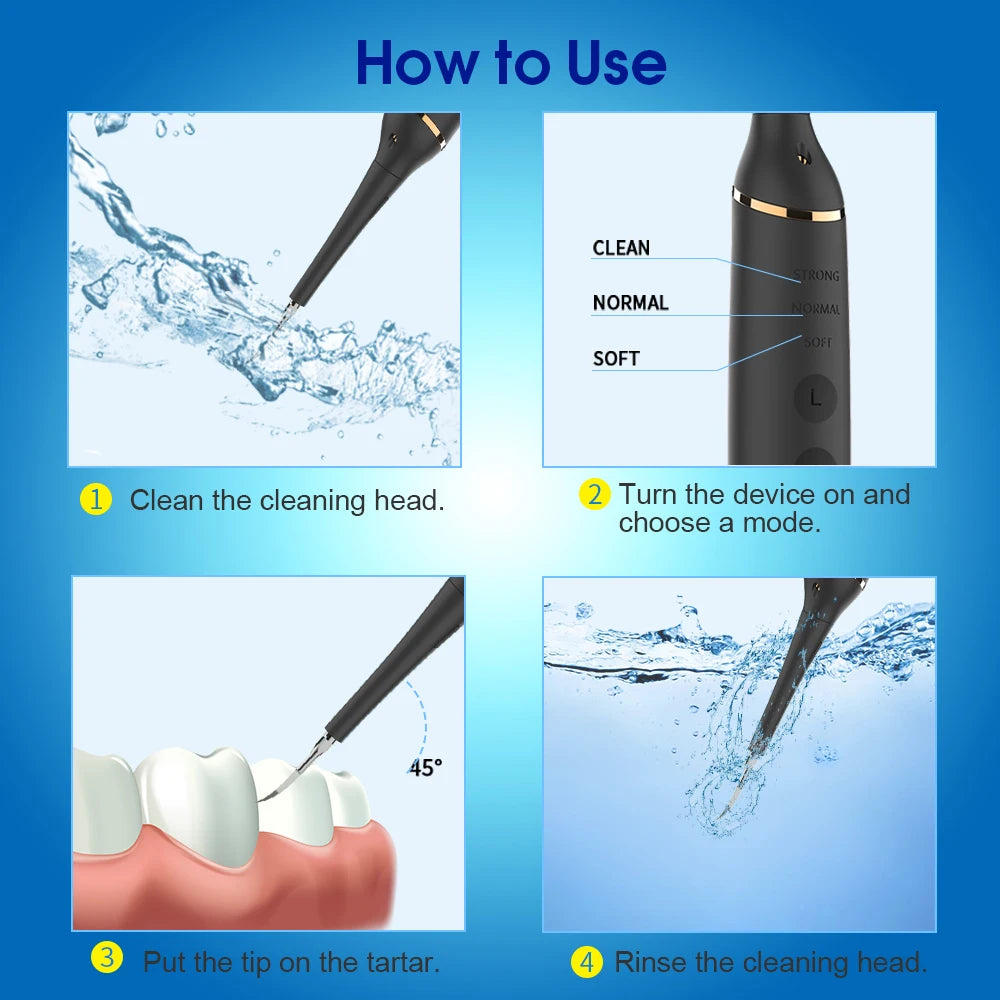Electric Sonic Tooth Calculus & Tartar Remover Tool - 4