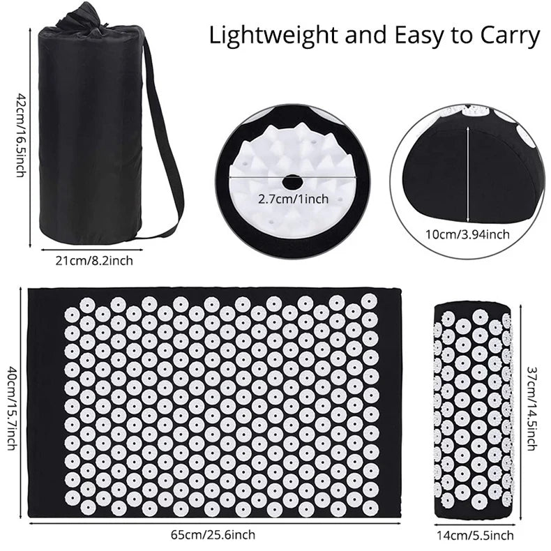 Acupressure Mat and Pillow Set for Back Pain Relief - 11