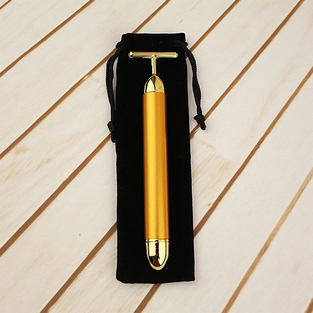 24k Gold Vibrating Facial Slimming and Firming Beauty Bar - 30