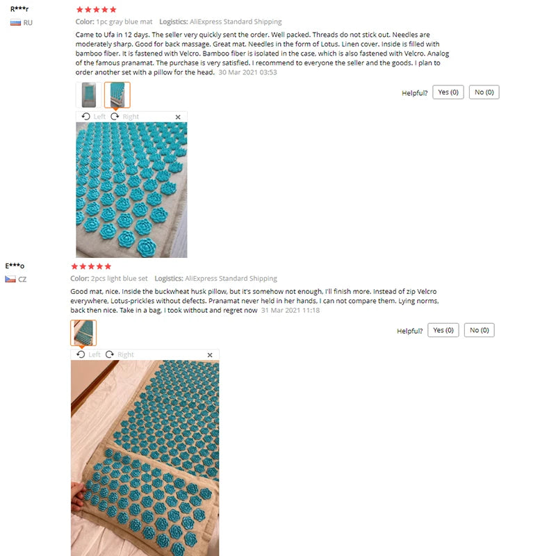 Acupressure Massage Mat and Pillow Set for Muscle Relief - 26