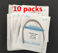 Stainless Steel Orthodontic Arch Wires - 10 Pack