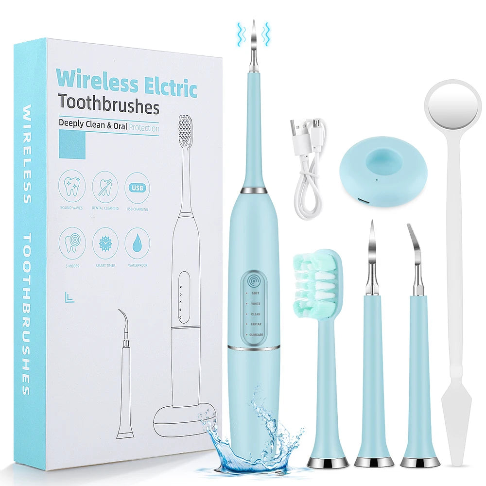 Portable Sonic Teeth Tartar Remover and Whitening Tool - 37