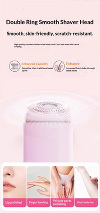 2-in-1 Painless Electric Hair Remover for Face and Body