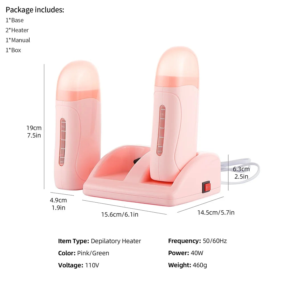 Dual Electric Roll-On Wax Heater for Hair Removal - 17