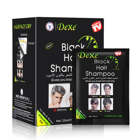 Instant Herbal Black Hair Dye Shampoo