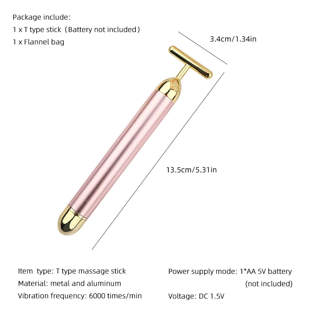24k Gold Vibrating Facial Slimming and Firming Beauty Bar - 21