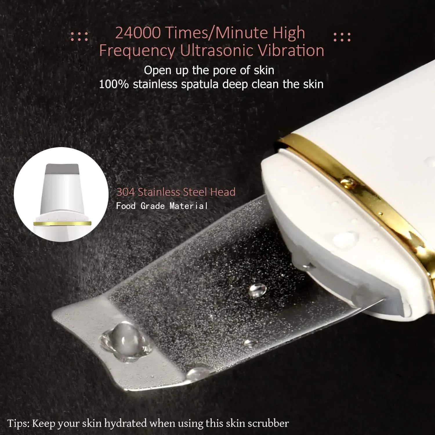 Ultrasonic Facial Skin Scrubber and Pore Cleaner - 11
