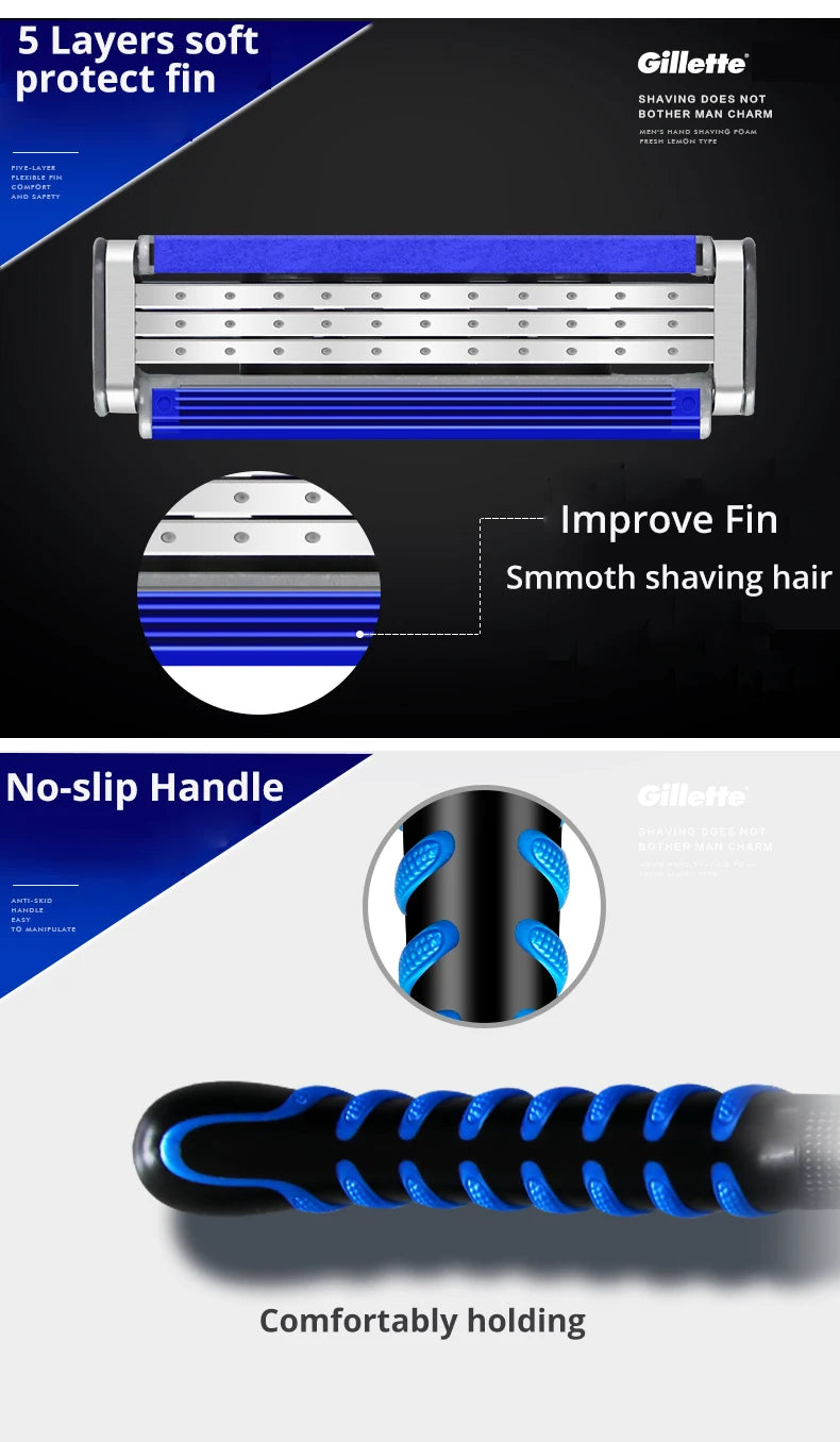 3-Layer Manual Shaving Razor for Men - 10