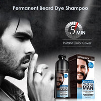 Instant Beard and Hair Dye Shampoo for Men