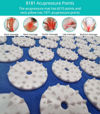 Acupressure Mat and Pillow Set for Back Pain Relief