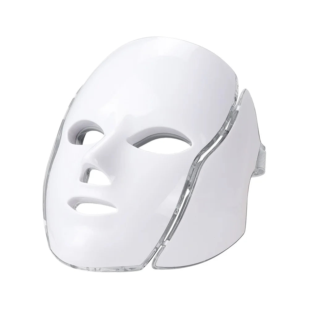 7-Color LED Facial and Neck Light Therapy Mask - 18
