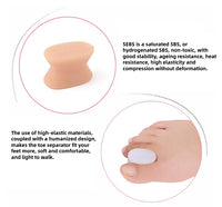 Silicone Gel Toe Separators for Pain Relief and Bunion Correction
