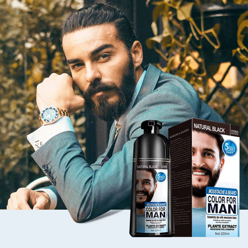 Instant Black Beard and Hair Dye Shampoo - 15