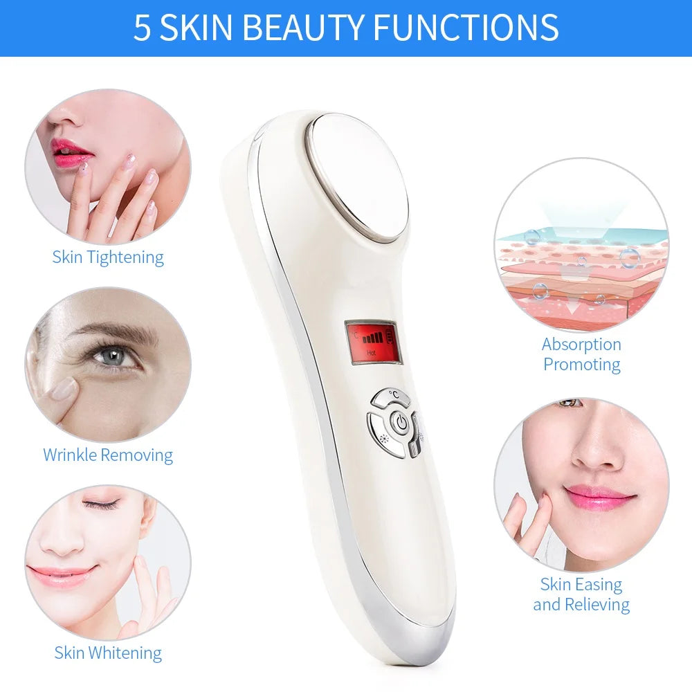 Hot & Cold Facial Vibration Massager for Skin Tightening - 14